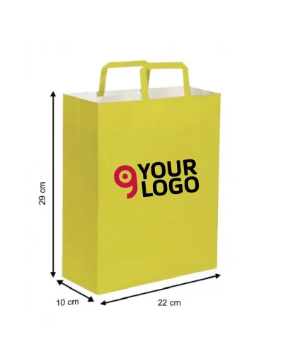 Shopper carta kraft 22x10x29cm maniglia piatta 90g/mq 6kg