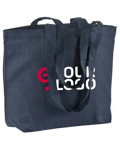 Shopper cotone naturale con soffietto 40x30x10 cm -