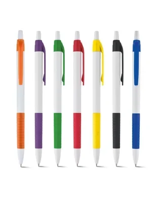Penna a sfera Aero blu con gomma antiscivolo, plastica, 14 cm