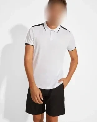 Polo uomo tamil modern fit in poliestere riciclato antibatterico