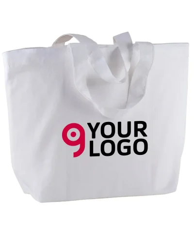 Shopper bag cotone 32x24x10 cm con soffietto base -