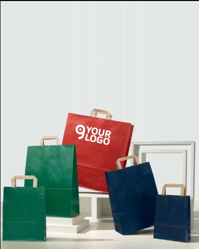 Shopper Carta Avana 27x12x37 cm Maniglia Piatta 90g – Ecobag