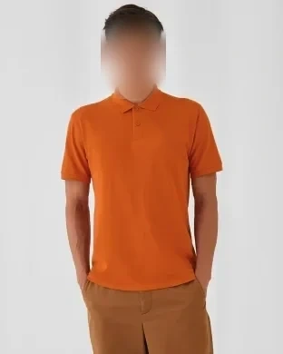 Polo uomo B&C Inspire cotone organico, medium fit, no label