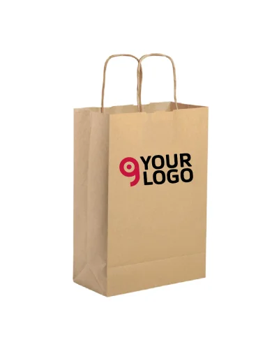 Shopper carta naturale maniglia ritorta 22x29x10cm 30g