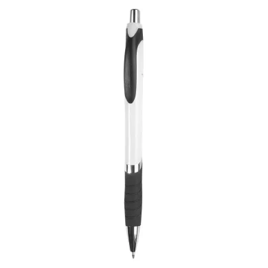 Penna a sfera , fusto colorato, grip gomma, refil nero