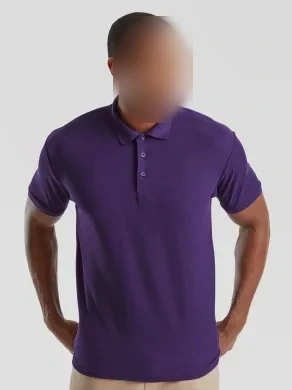 Polo bianca, manica corta, 65% poliestere 35% cotone