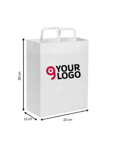 Shopper carta 22x29 cm maniglia piatta 90g portata 6kg GreenBag