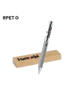 Penna a Sfera Higolf Blu in Metallo e RPET, Clip Elegante
