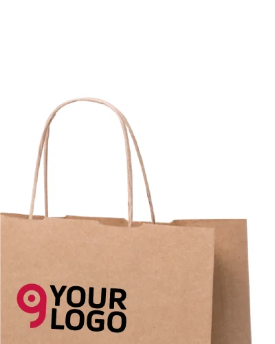 Borsa Cention shopper carta naturale 22x23x9 cm soffietto 7kg