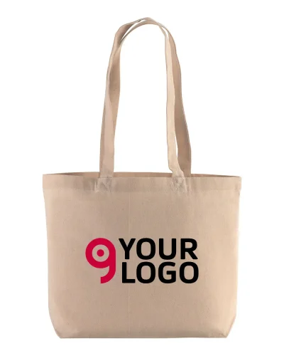 Shopper cotone 120g con soffietto manici lunghi EcoBag