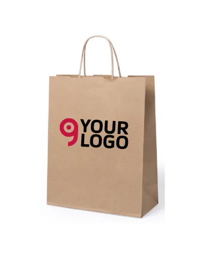 Loiles Shopper Carta Naturale 25x31x11cm Manici Rinforzati 7kg