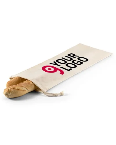 Borsa pane in cotone naturale 22x56cm  beige eco-friendly