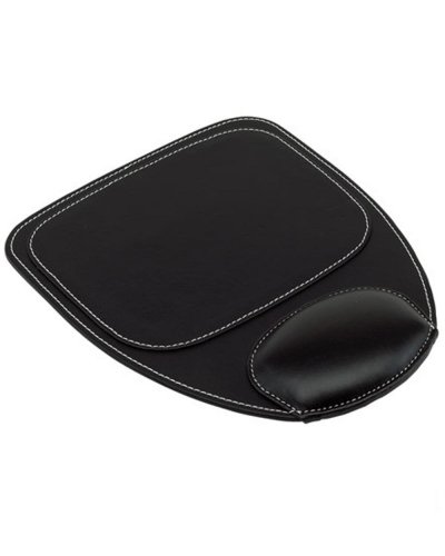 Mousepad Noblesse nero in similpelle PU, antiscivolo, 27x22,5 cm