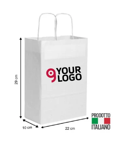 Shopper carta Avana 22x10x29cm maniglia ritorta 90g 5,5kg