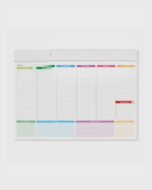 Planning Multicolor cartoncino bianco 43x31 cm 52 fogli