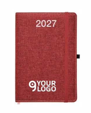 Agenda Settimanale 2027 R-PET Rigida 15x21cm con Elastico