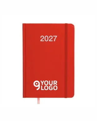 Agenda giornaliera 2027 con copertina rigida in cartoncino