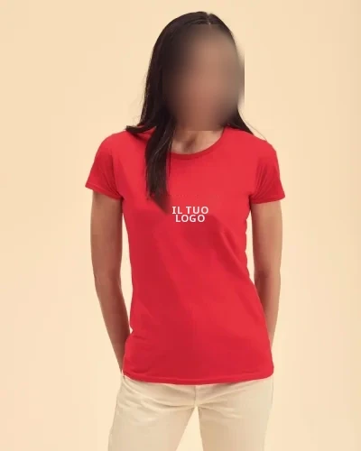 T-shirt donna cotone 150g, slim fit, girocollo