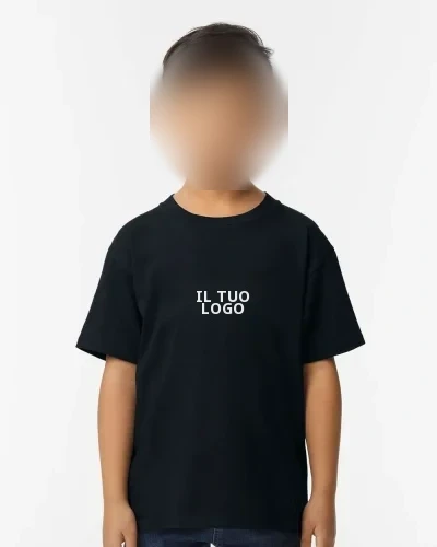 T-shirt Softstyle ragazzi 100% cotone, girocollo, no label