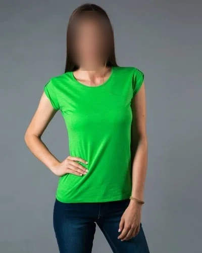 Perth Lady T-shirt Donna Cotone Slub Girocollo Slim Manica Corta