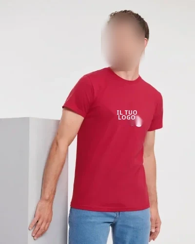 T-shirt Slim Fit Uomo in Cotone Ring Spun