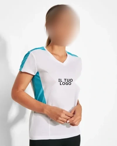T-shirt tecnica donna Suzuka Joma, manica corta, 100% poliestere