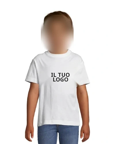 T-shirt bambino 100% cotone girocollo