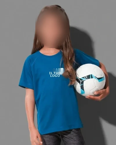 T-shirt Raglan Bambino Active 100% Poliestere