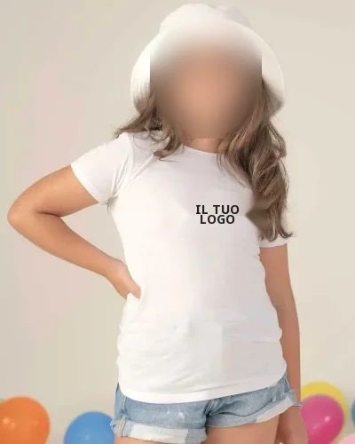 T-shirt a manica corta da bambina in cotone 100% regular fit