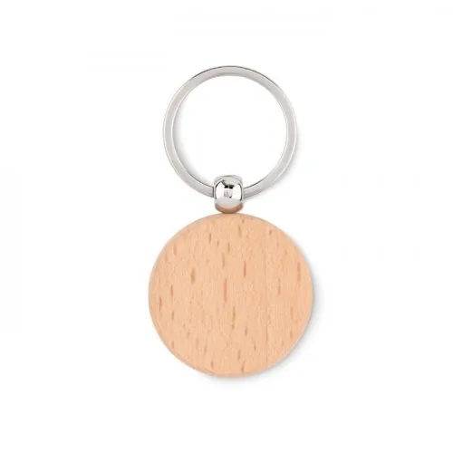 TOTY WOOD Portachiavi rotondo in legno naturale Ø4cm 49g