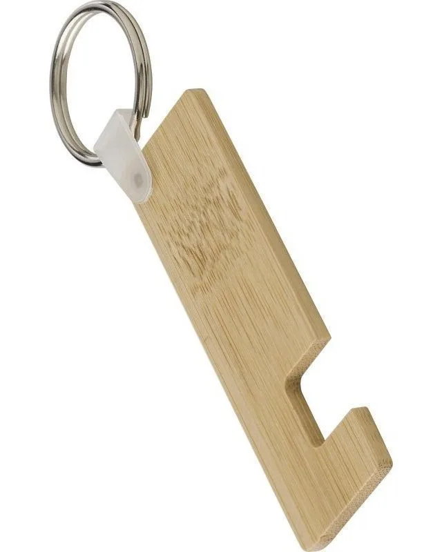 Portachiavi in bambù porta cellulare, personalizzato