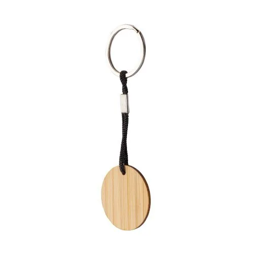 Portachiavi Bamboo con Cordino e Anello Metallo 12,3cm